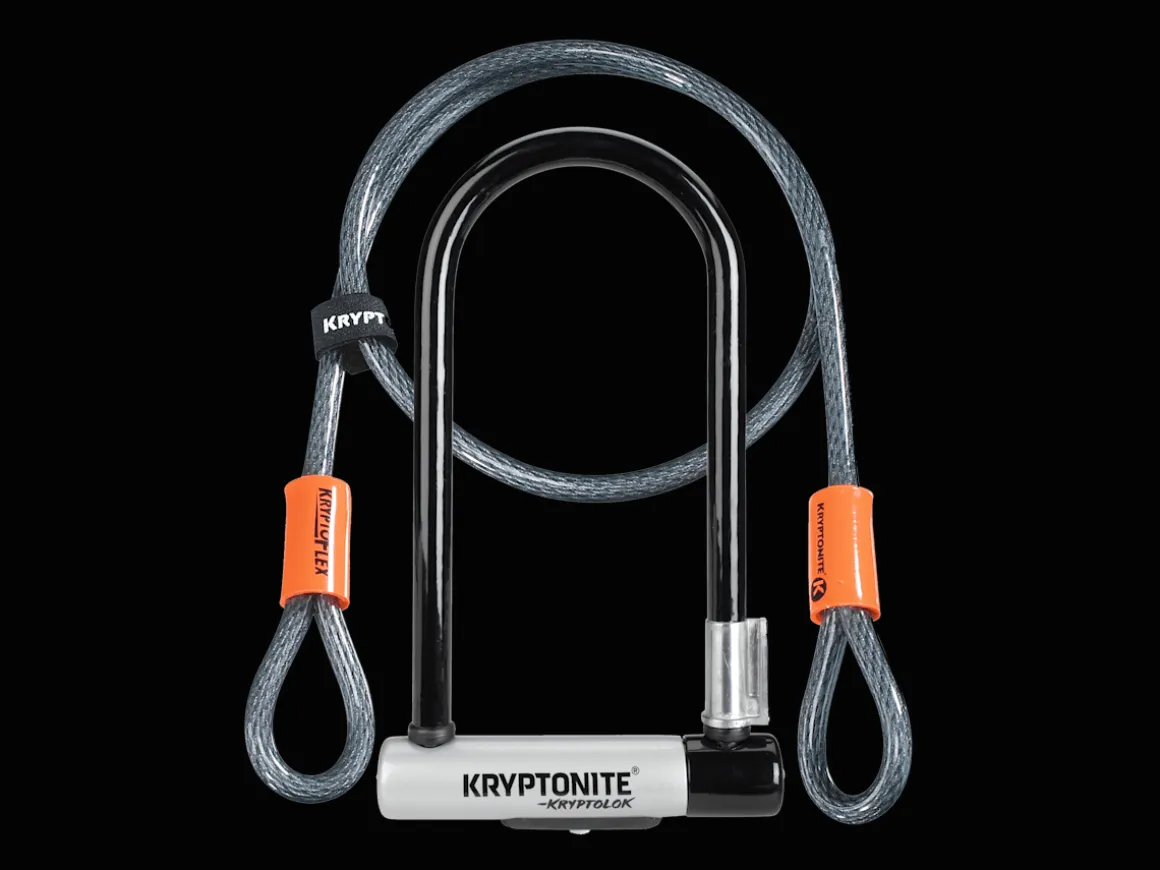 Trek Bikes Kryptonite New-U KryptoLok Standard U-Lock with 4' Flex Cable