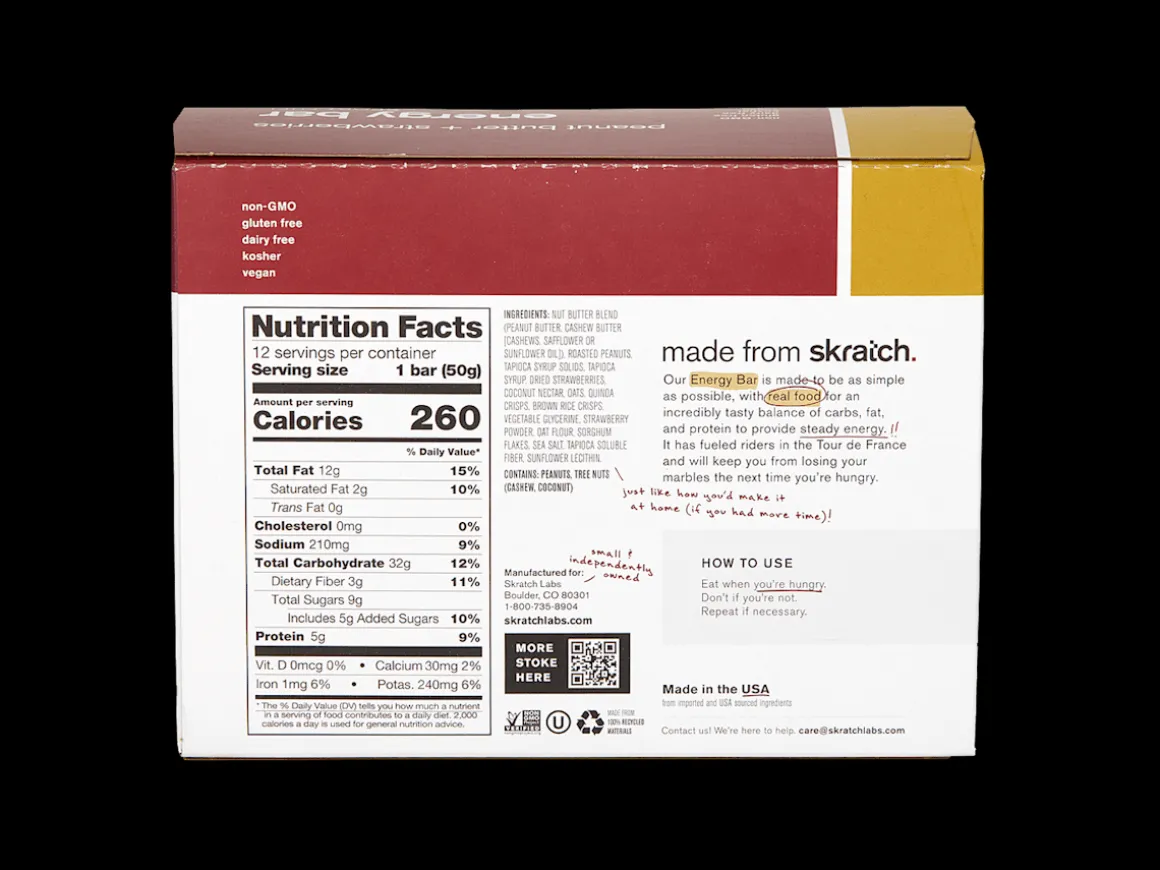Trek Bikes Skratch Labs Energy Bar Sport Fuel Box of 12